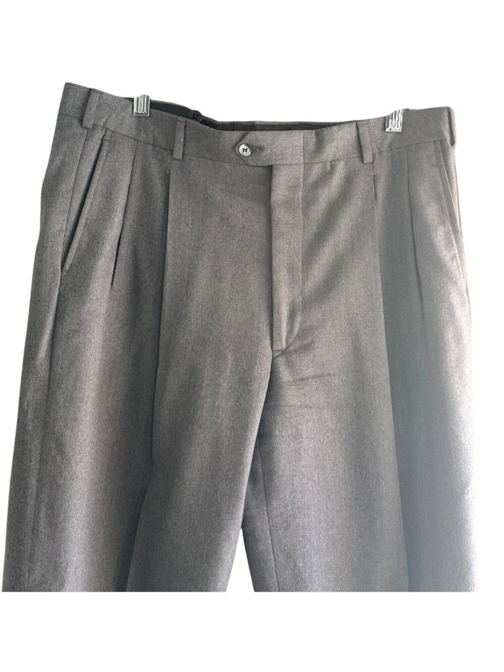 Bannister & Beale Size 38 Pure 100% Pure Wool Dress Slacks Grey - Picture 3 of 14
